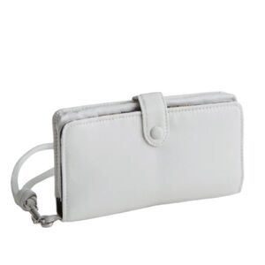 NWT Vera Bradley Phone Holder Wristlet Wallet in Nylon Light Gray